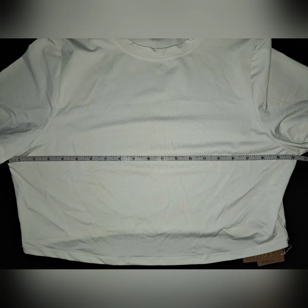 ⛱️ NWT SKIMS 2 Piece Swim Tee Shirt Top & Swim Tube Skirt Set White MARBLE 3X